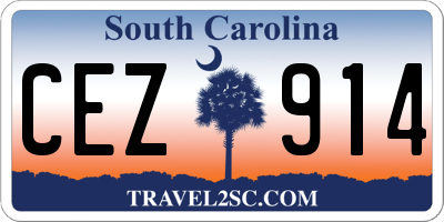 SC license plate CEZ914