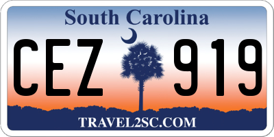 SC license plate CEZ919