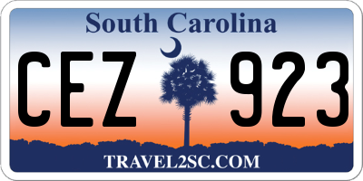 SC license plate CEZ923