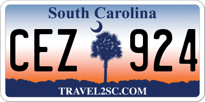 SC license plate CEZ924