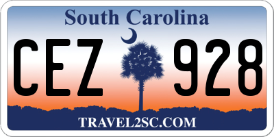 SC license plate CEZ928