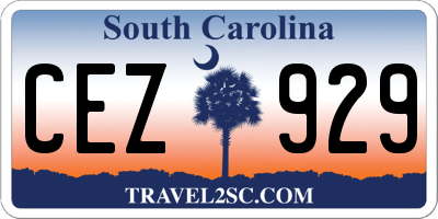 SC license plate CEZ929