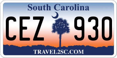 SC license plate CEZ930