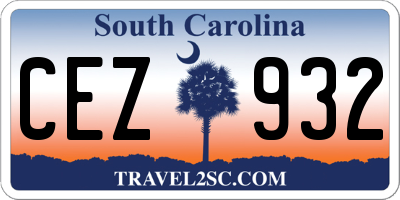 SC license plate CEZ932