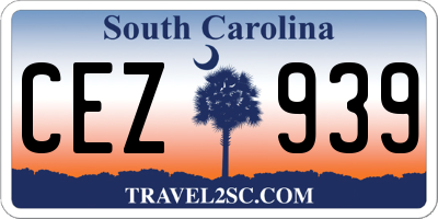 SC license plate CEZ939