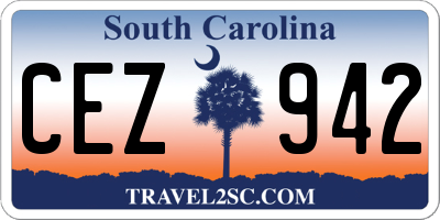 SC license plate CEZ942