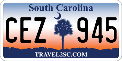 SC license plate CEZ945