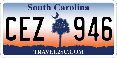 SC license plate CEZ946