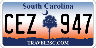 SC license plate CEZ947