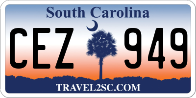 SC license plate CEZ949