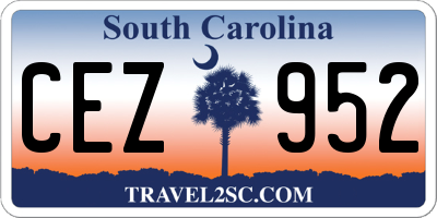 SC license plate CEZ952