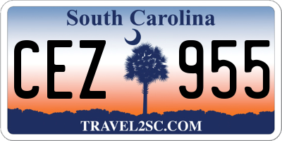 SC license plate CEZ955