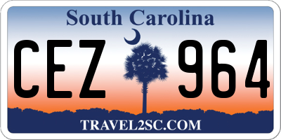 SC license plate CEZ964