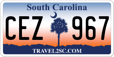 SC license plate CEZ967