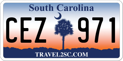 SC license plate CEZ971
