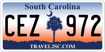 SC license plate CEZ972