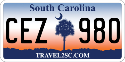 SC license plate CEZ980