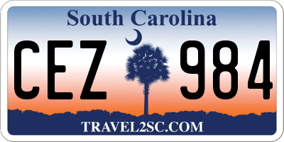 SC license plate CEZ984
