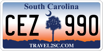 SC license plate CEZ990
