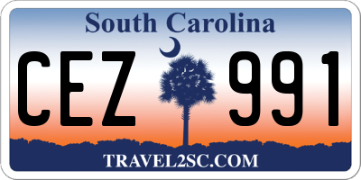 SC license plate CEZ991