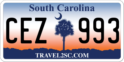 SC license plate CEZ993