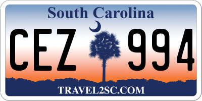 SC license plate CEZ994