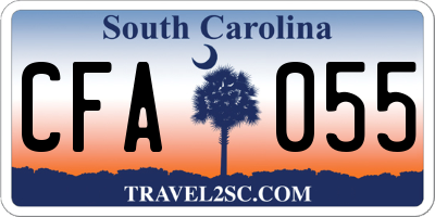 SC license plate CFA055