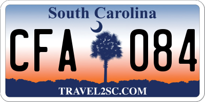 SC license plate CFA084