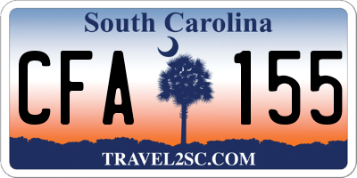 SC license plate CFA155
