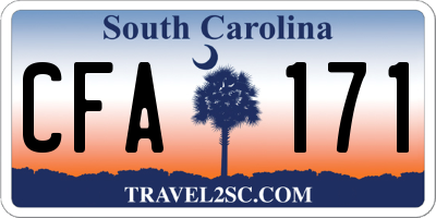 SC license plate CFA171