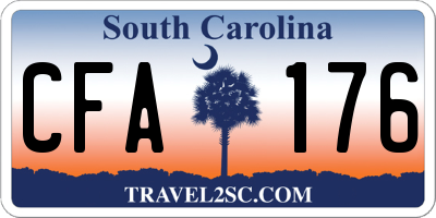 SC license plate CFA176