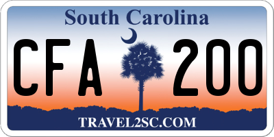 SC license plate CFA200