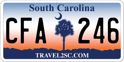 SC license plate CFA246