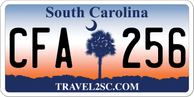 SC license plate CFA256