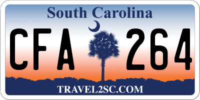 SC license plate CFA264