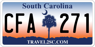 SC license plate CFA271