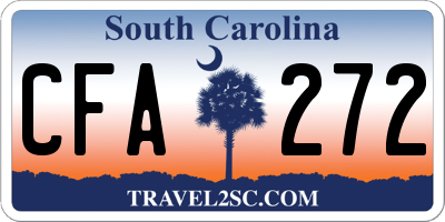 SC license plate CFA272