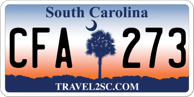SC license plate CFA273
