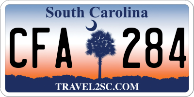 SC license plate CFA284