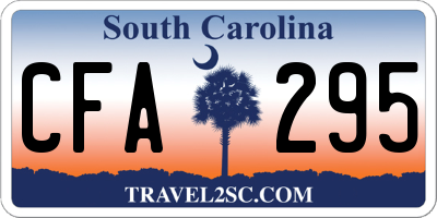 SC license plate CFA295