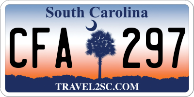 SC license plate CFA297