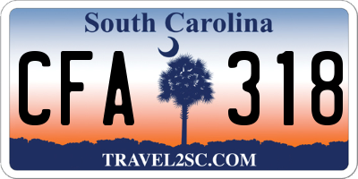 SC license plate CFA318