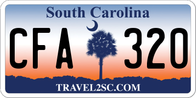 SC license plate CFA320