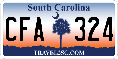 SC license plate CFA324