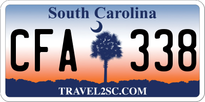 SC license plate CFA338