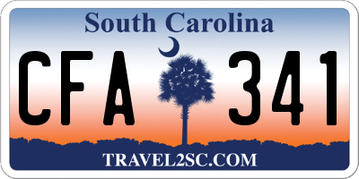 SC license plate CFA341