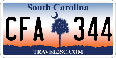 SC license plate CFA344