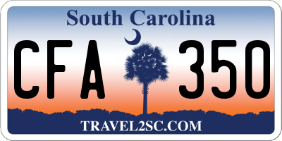 SC license plate CFA350