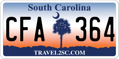 SC license plate CFA364