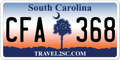 SC license plate CFA368